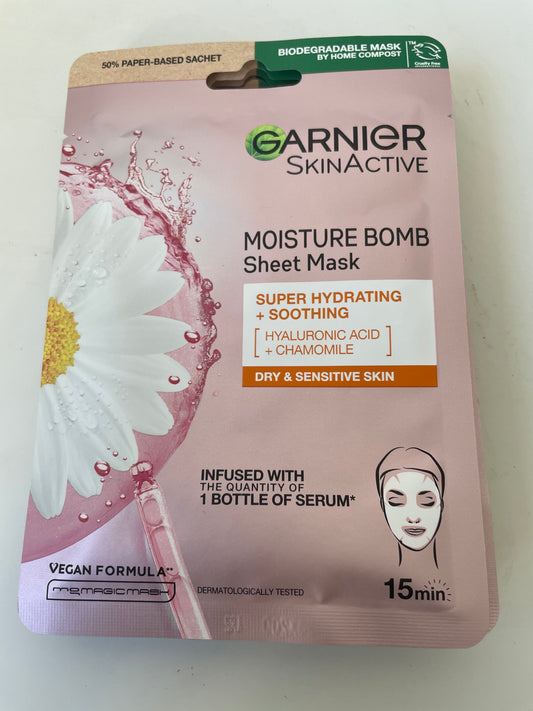 Garnier - Moisture Bomb Sheet Mask Pink Dry & Sensitive Skin