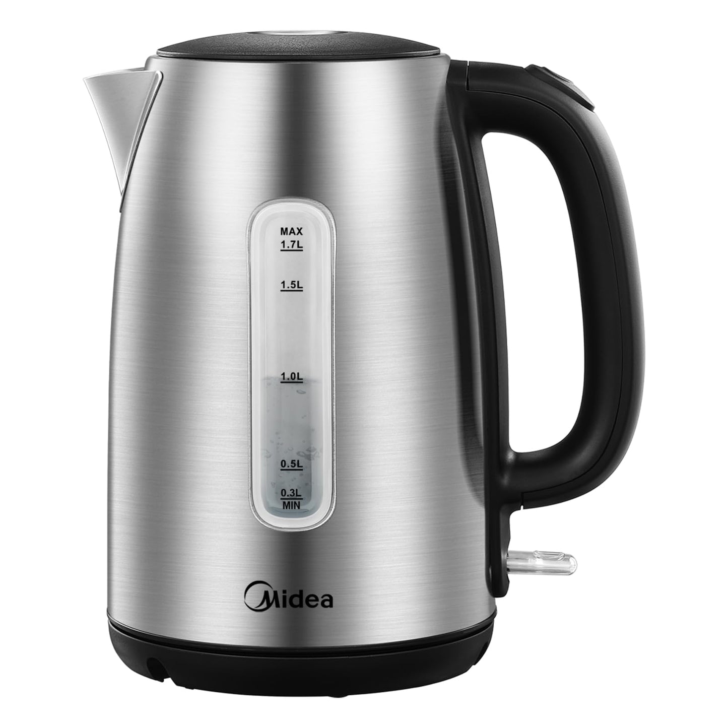 Midea MK-17S30A2 Stainless Steel Kettle 1.7L - BPA-Free, Fast Heating 2200W, Insulated Handle with Water Level Indicator, LED Display and Overheat Protection