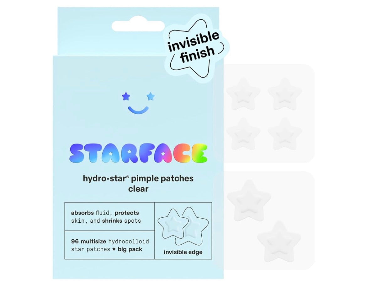 Starface Hydro-Star Clear BIG PACK, Invisible Hydrocolloid Pimple Patches - 96pack