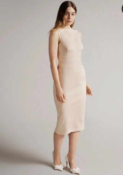 Ted Baker - Klarika MIDI Length Body Con Dress - PL Pink - Size 2 (UK10)
