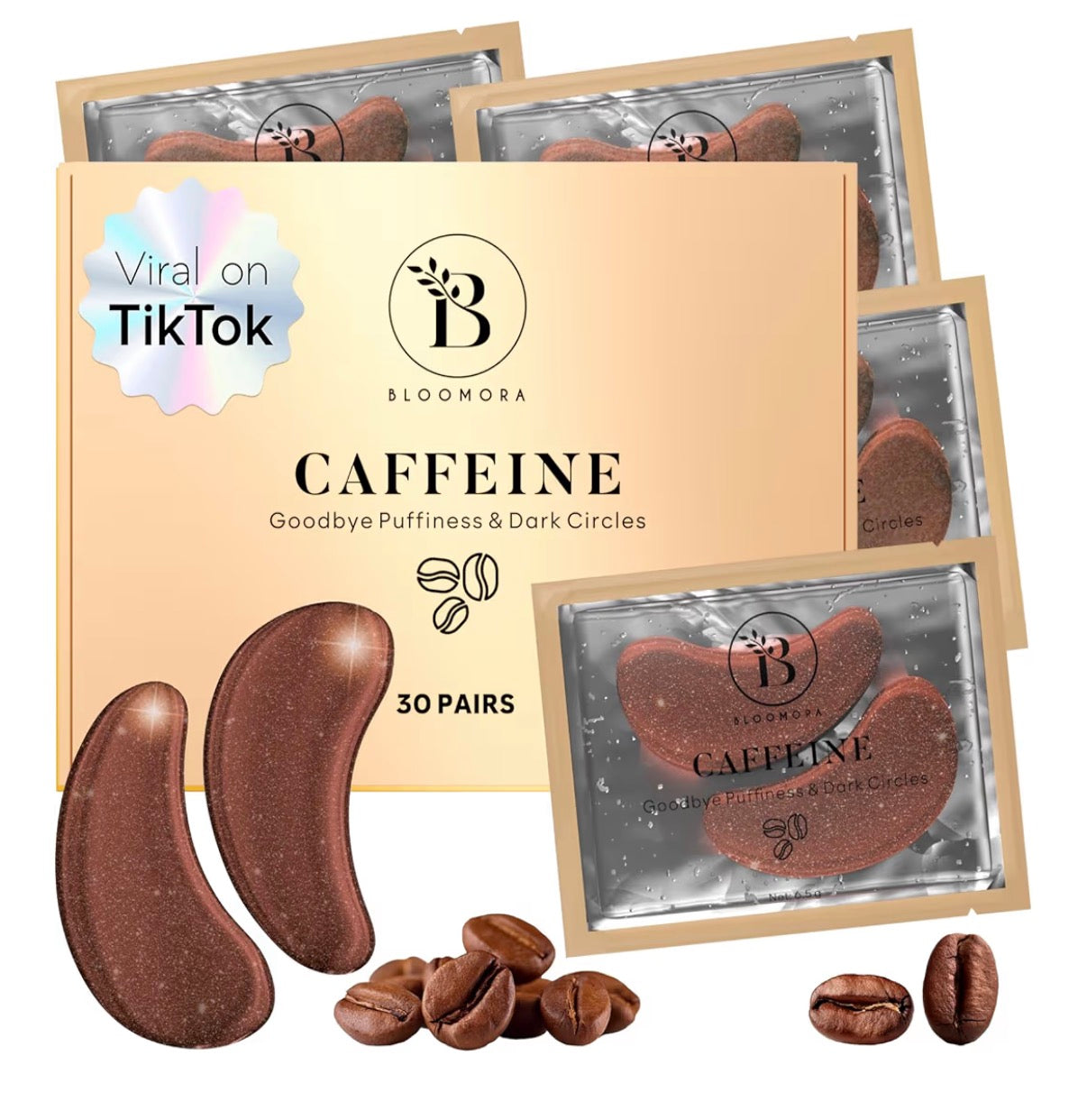 Bloomora - Caffeine Under Eye Gel Patches (30 Pairs)