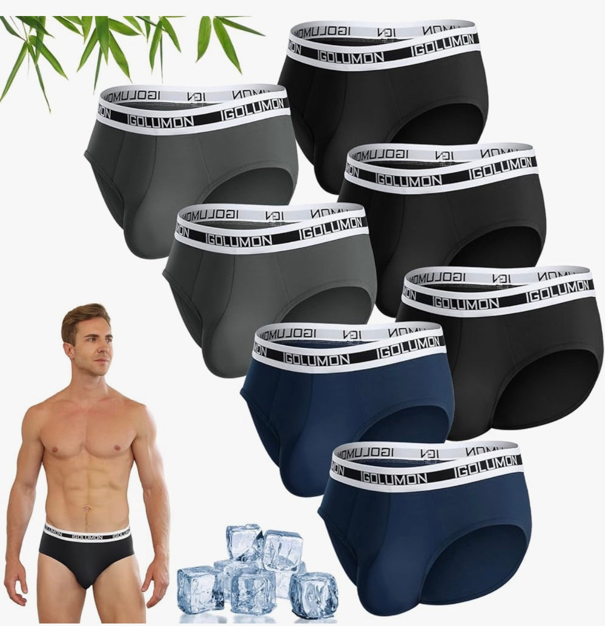 IGOLUMON Mens Underwear Briefs 7 Pack - XL