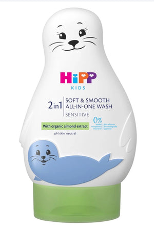 HiPP Kids Soft and Smooth All-In-One Seal Body Wash - 200ml