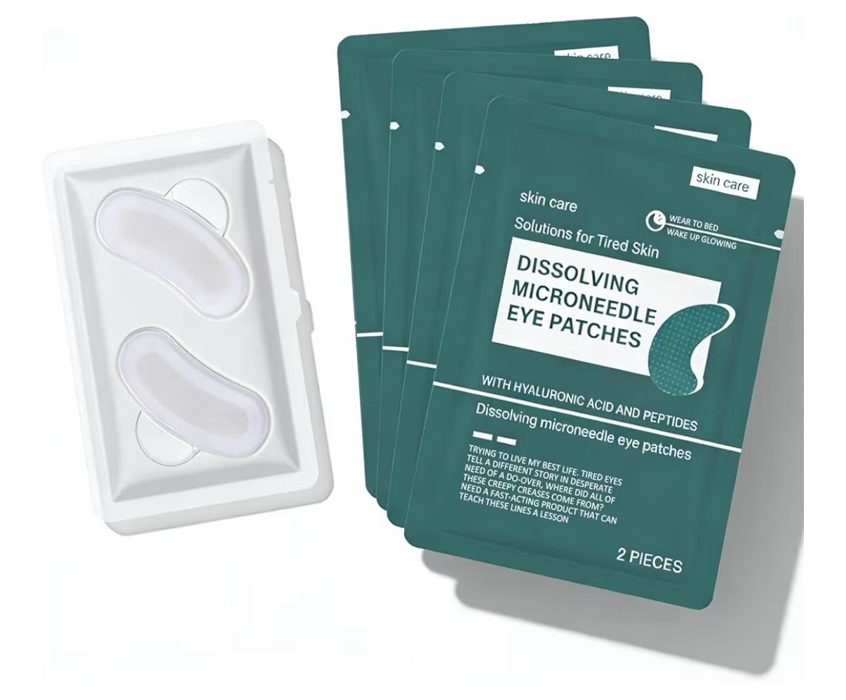 Dissolving Microneedle Eye Patches For Puffy Eyes, 8 Pairs