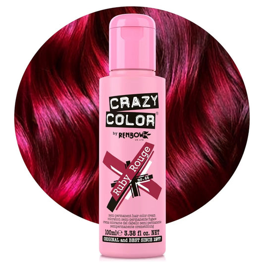 Crazy Color Vibrant Ruby Rouge Semi-Permanent Hair Dye - 100ml
