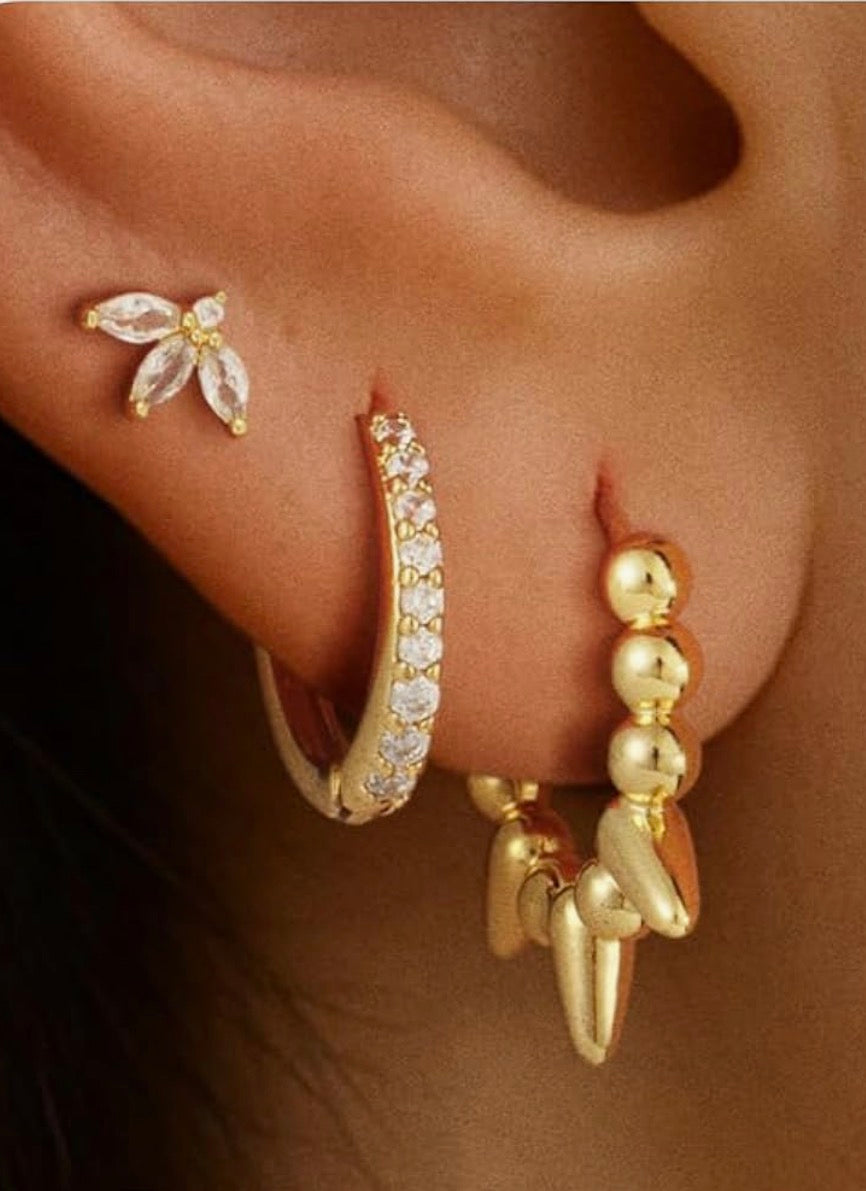 Viromy Costume Jewellery Small Hoop Earrings for Women - Gold