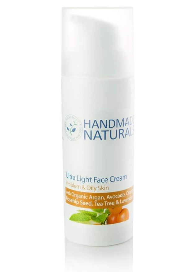 Handmade Naturals Ultra Light Face Cream with Organic Argan Oil - 50ml