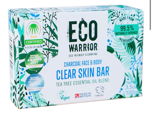Eco Warrior Charcoal Clear Skin Soap Bar - 100g
