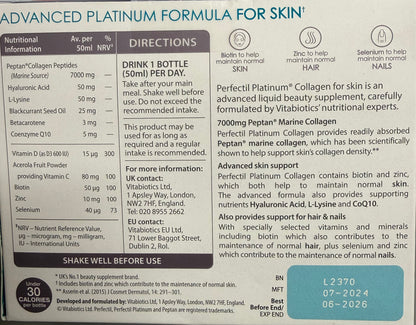Vitabiotics Perfectil Platinum Collagen Skin Drink 10x50ml *06/2026 dated*