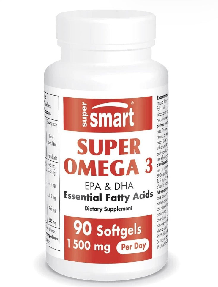 Supersmart Super Omega 3 1 x 500mg per day EPA & DHA - 90 Softgels *EXP 04/2026*