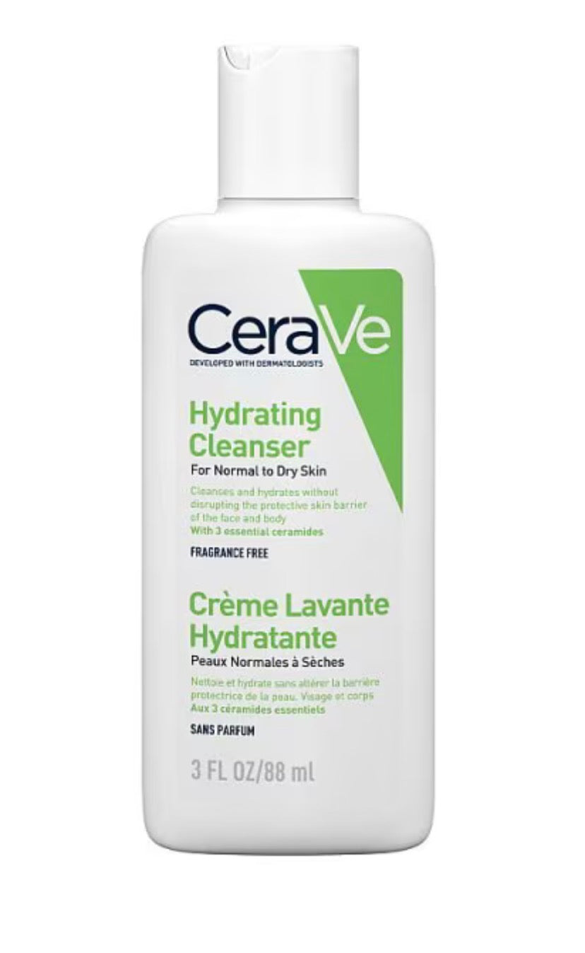 CeraVe Travel Size Hydrating Cleanser for Normal to Dry Skin 88 ml