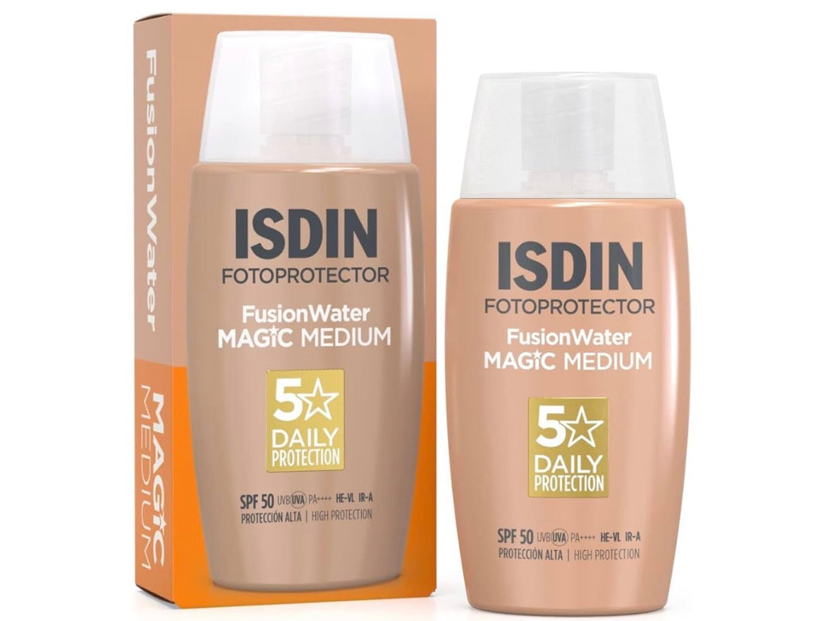ISDIN Fusion Water MAGIC Color Medium SPF 50 - Tinted Facial Sunscreen