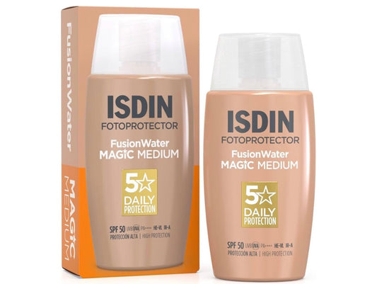 ISDIN Fusion Water MAGIC Color Medium SPF 50 - Tinted Facial Sunscreen