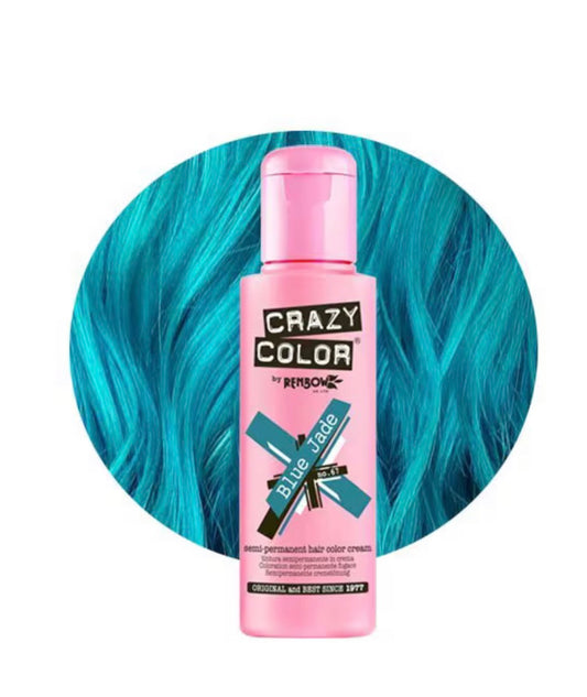 Crazy Color Semi Perm Hair Color Cream Blue Jade - 100ml