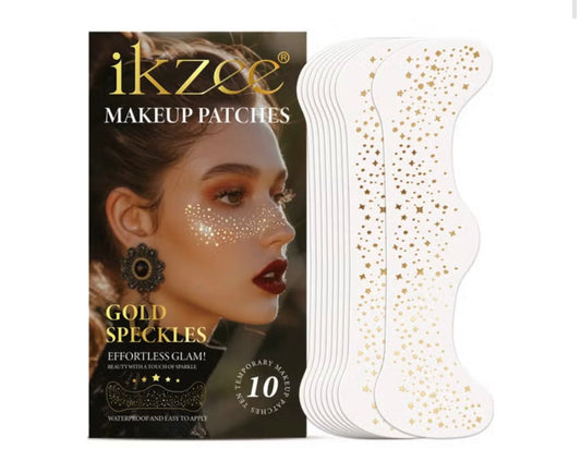 Ikzee Makeup Patches - Gold Speckles (pack of 10)