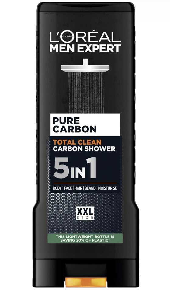L’Oreal Men Expert Shower Gel Pure Carbon Total Clean 5-In-1 400ml