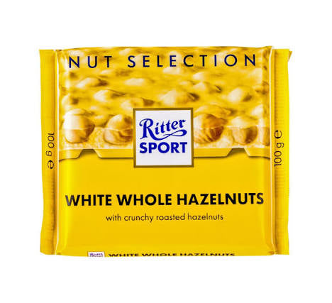 Ritter Sport White Whole Hazelnuts 100g Bar