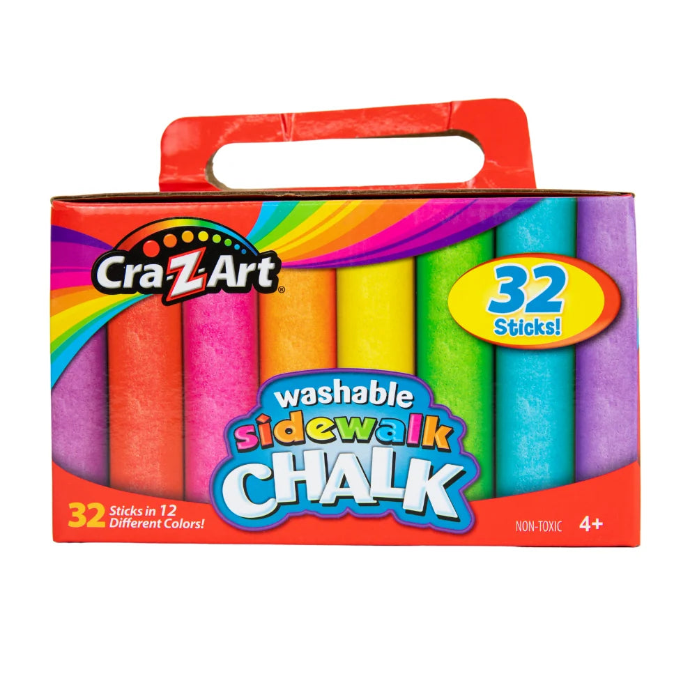 CraZArt Washable Sidewalk Chalk 32 Sticks