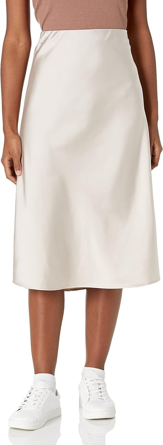 The Drop Women's Maya Silky Slip Skirt - 3XL