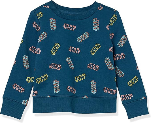 Amazon Essentials Disney | Marvel | Star Wars | Princess Girls' Fleece Pullover Crew Sweatshirt - AGE 2