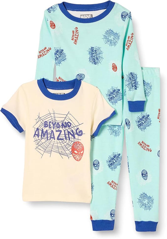 Amazon Essentials Boy's Snug-Fit Pyjama Sleep Sets, 3-Piece