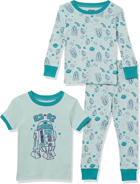 Amazon Essentials Disney | Marvel | Star Wars Boys' Snug-Fit Cotton Pyjama Sleepwear Sets, Multipacks