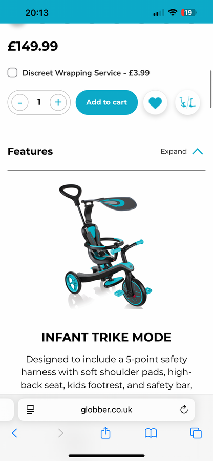 Globber 4 in 1 trike