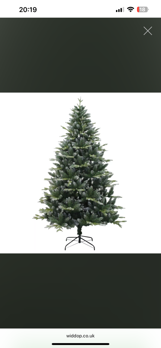 Widdop frosted CHRISTMAS TREE WITH OVER 500 TIPS - 5'
