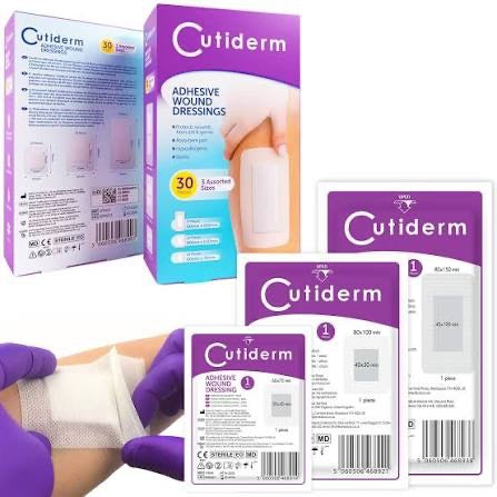 Cutiderm Adhesive Transparent Wound Dressing - 30 Assorted