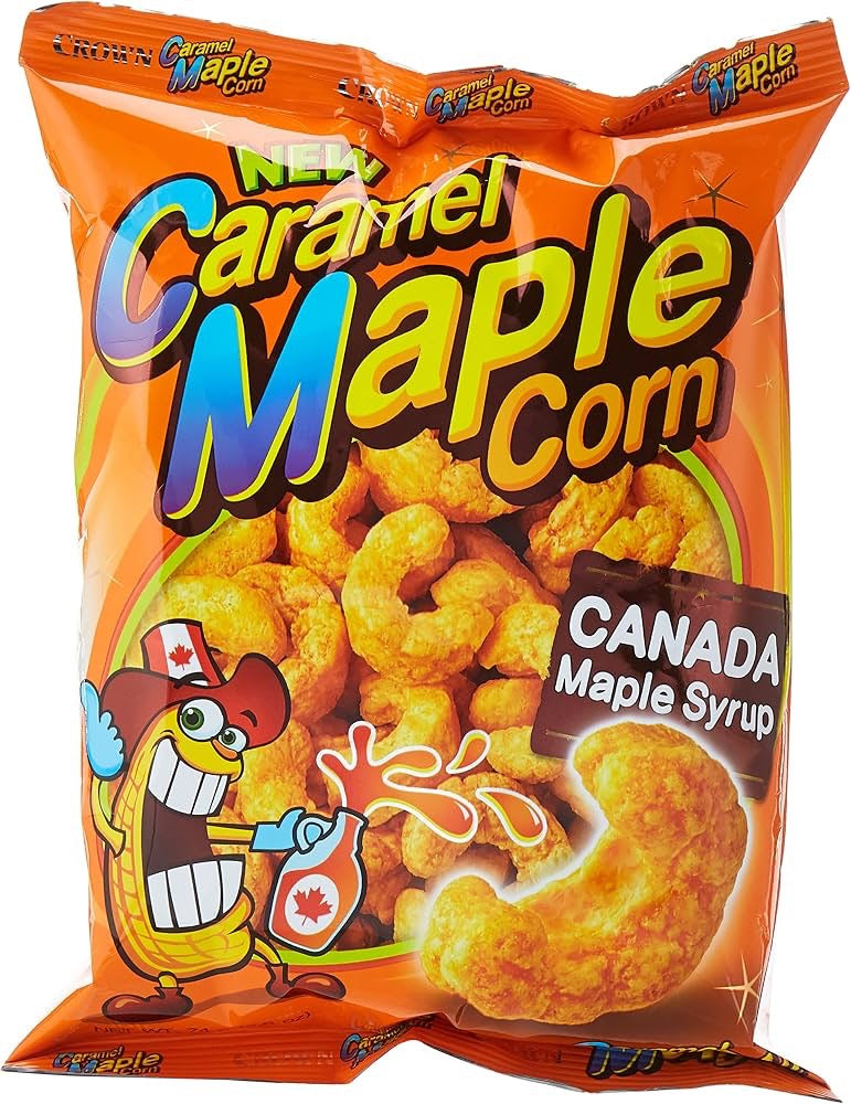 16 x Crown Caramel Corn Maple Chips
