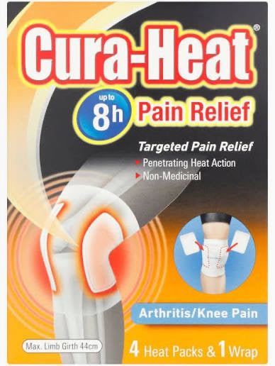Cora Heat Pain Relief 4 heat patches and 1 wrap