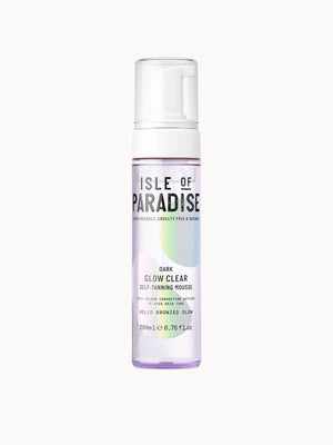 ISLE OF PARADISE GLOW CLEAR SELF-TANNING MOUSSE - DARK 200ML