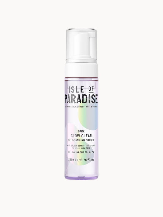ISLE OF PARADISE GLOW CLEAR SELF-TANNING MOUSSE - DARK 200ML