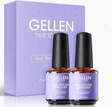Gellen Gel Nail Polish Remover, 2Pcs