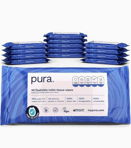 Pura Flushable Wipes
