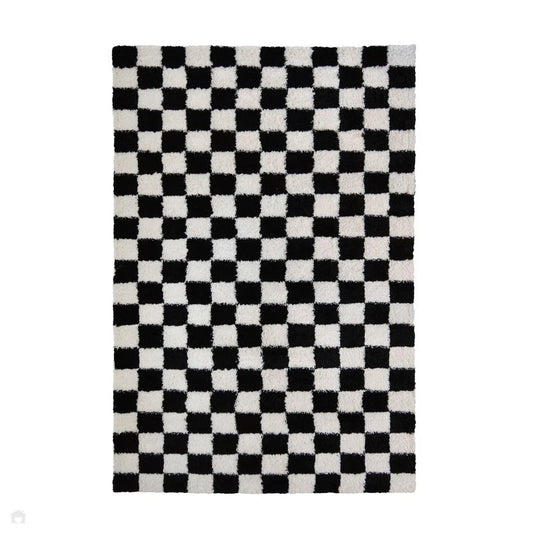 SNUG Mono Black and White Checkerboard Rug 160 x 230cm