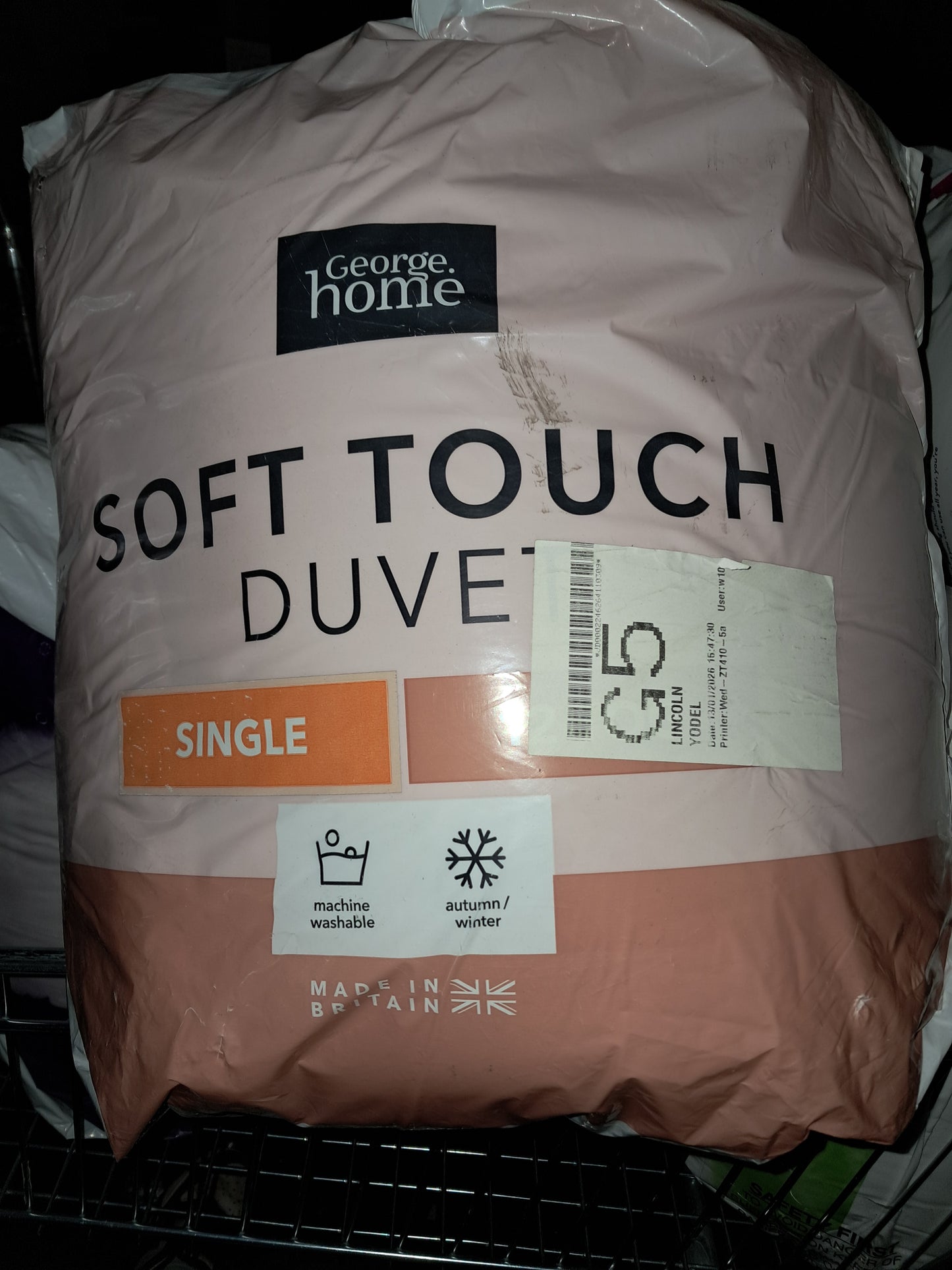 Soft touch duvet single 12 tog