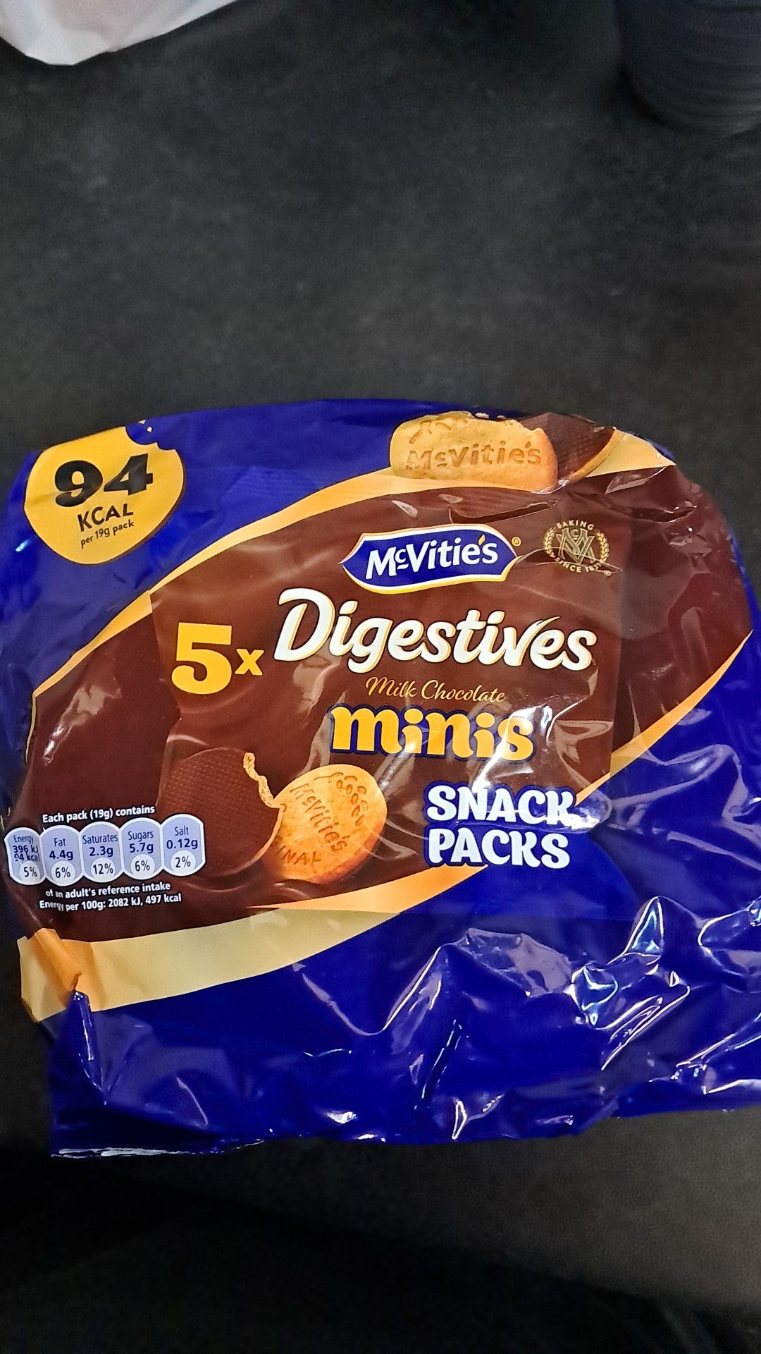 Mcvities 5 x digestives snack packs