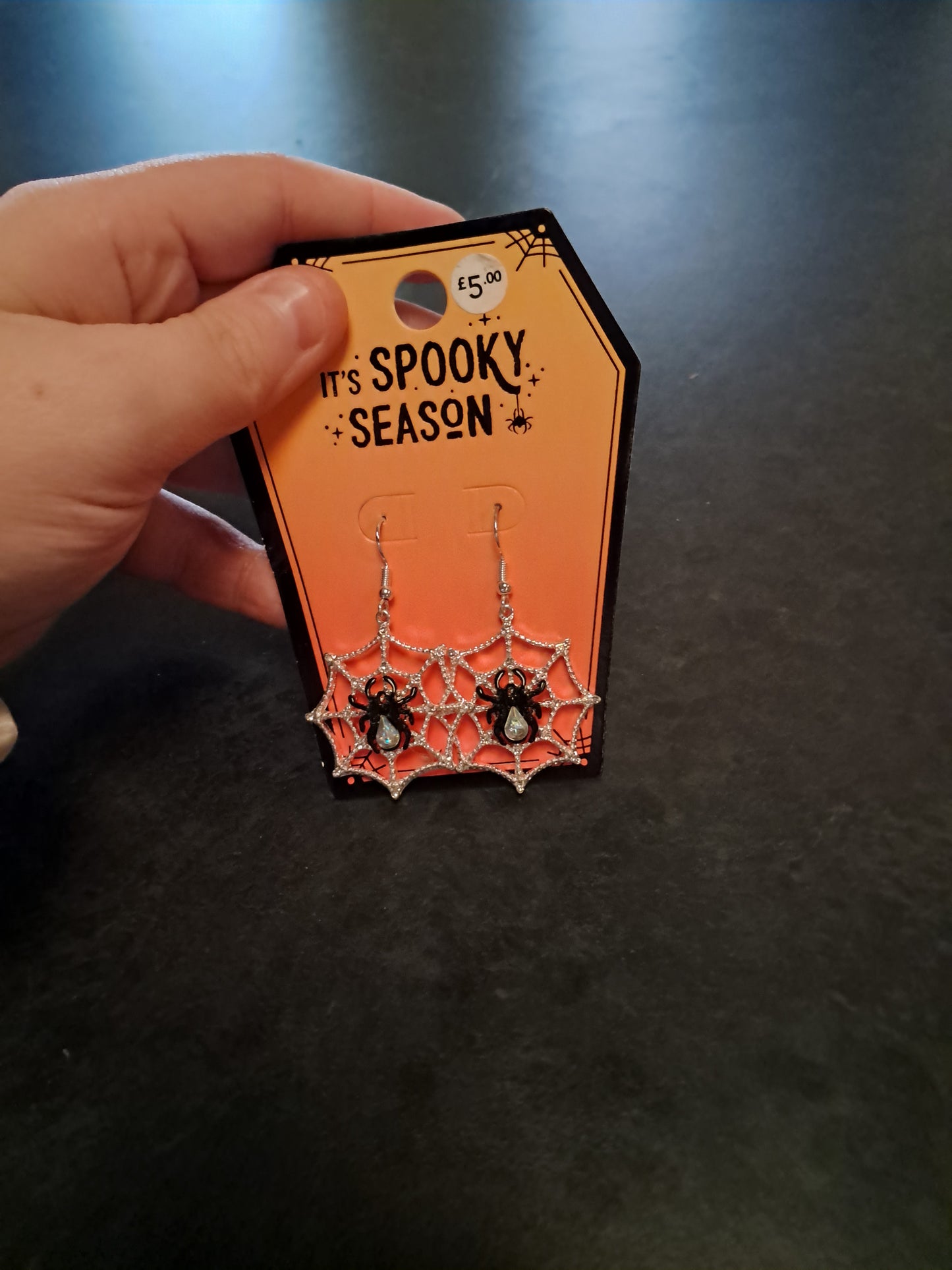 Spooky spider earings
