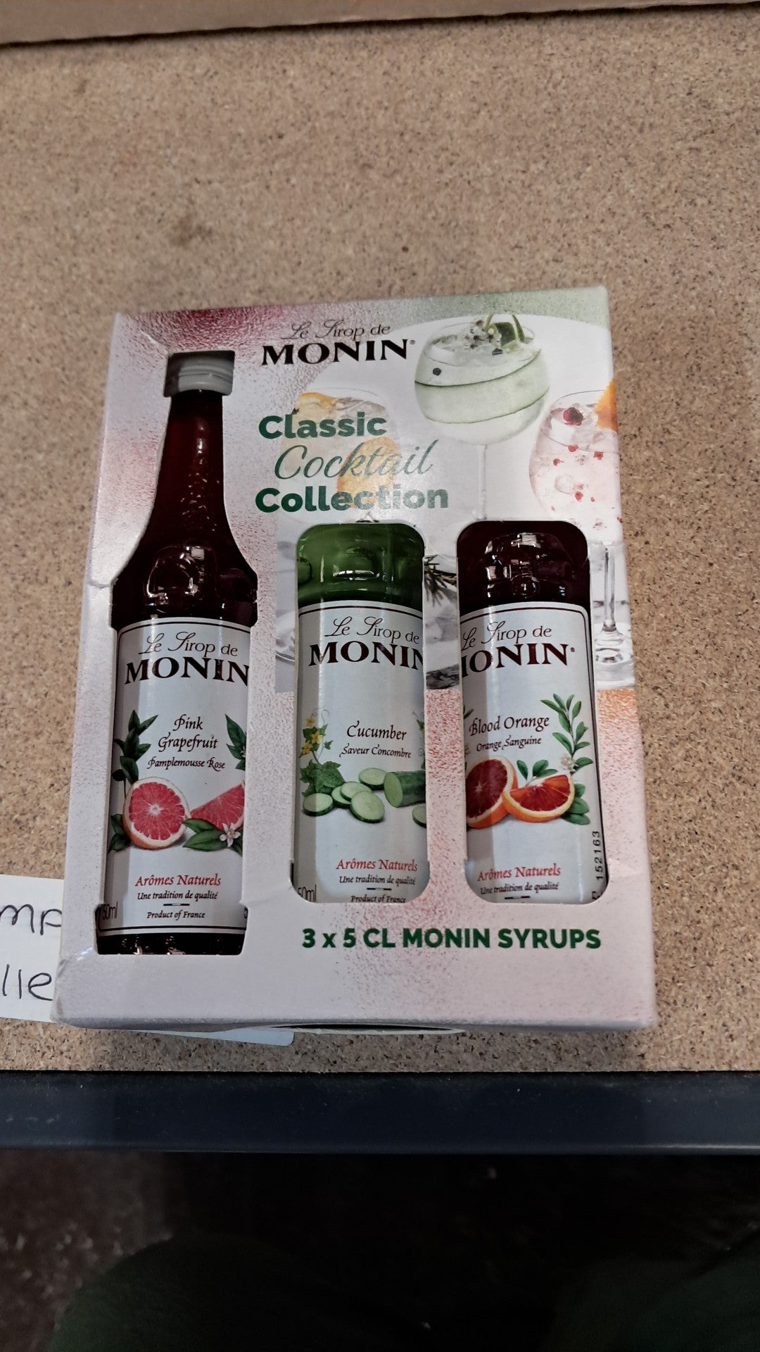 Monin classic cocktail collection 3 x 5cl syrups