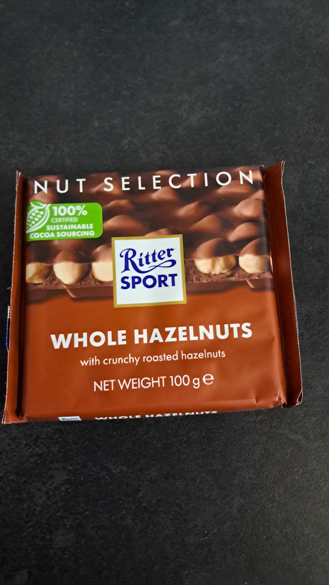Ritter sport whole hazelnuts 100g