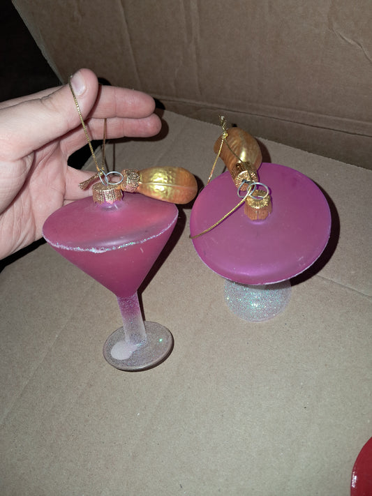 2 x GLASS ORNAMENTS (JOHN LEWIS) collection only!!