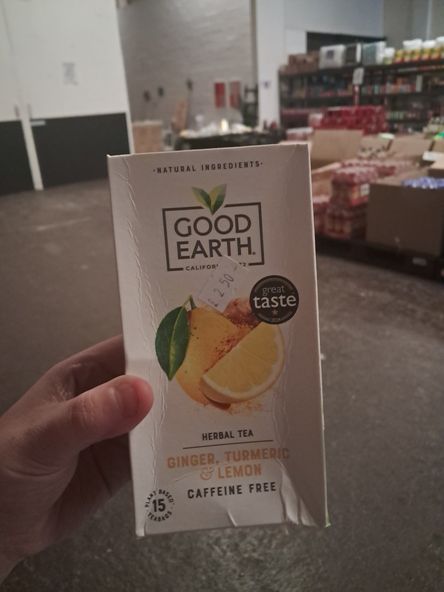Good earth ginger, turmeric and lemon