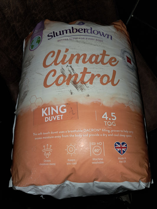 Slumberdown climate control king duvet 4.5 tog