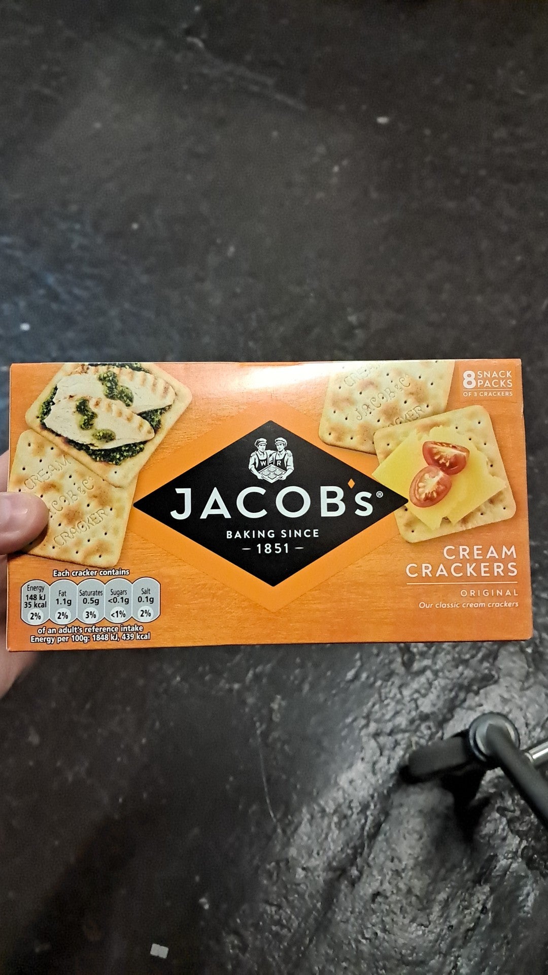 Jacobs cream crackers 8 snack packs