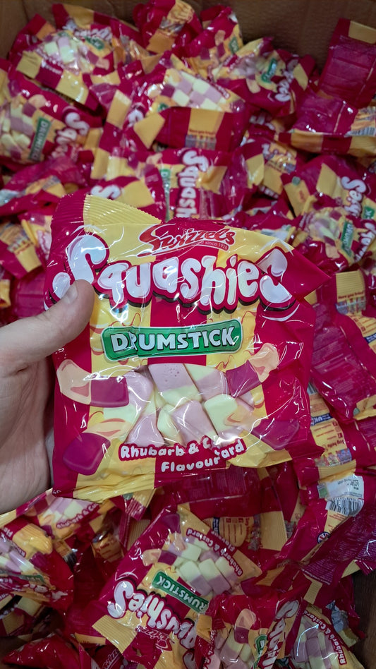 Drumstick squashies rhubarb and custard flavour