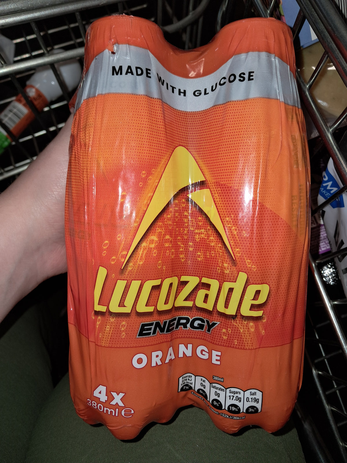 Lucozade energy  orange 4 pack