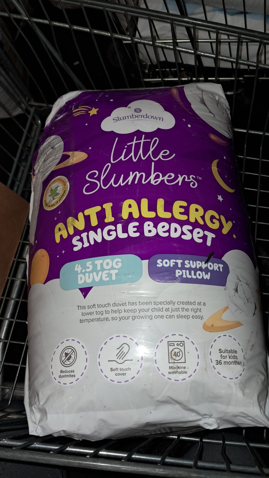 Slumberdown little slumbers anti allergy single bedset 4.5 tog