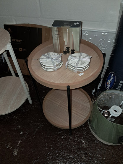 Wooden finish, easy assemble rustic side table RRP: £25 COLLECTION ONLY!