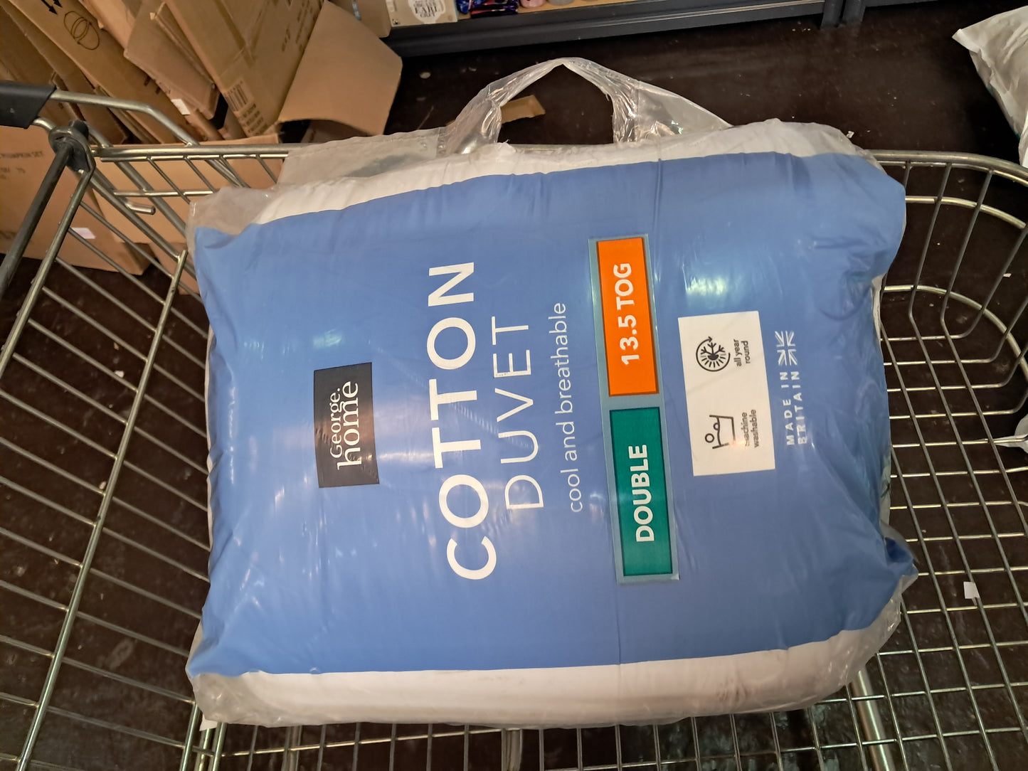George home cotton duvet double 13.5tog